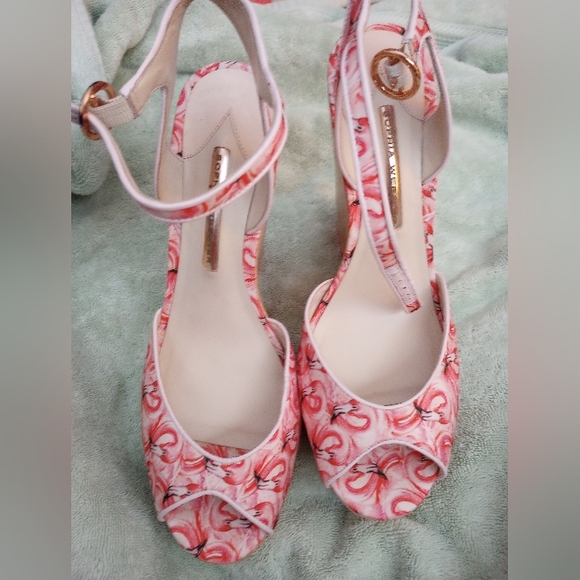 Sophia Webster Shoes - Sophia Webster Lula Dreamy Flamingo Wedge Sandal 41